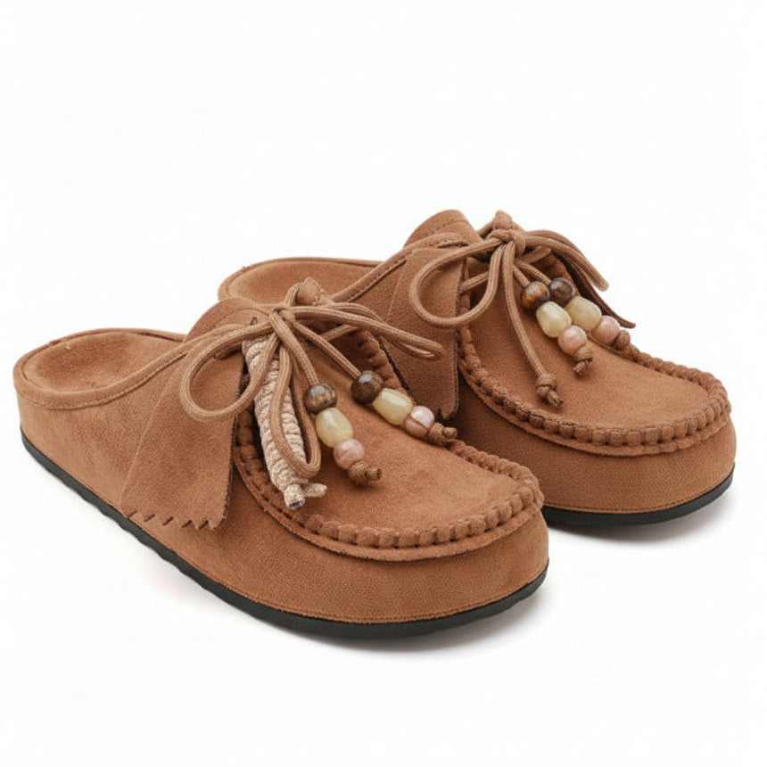 Mule Style MOC Suede – Confort Bohème & Détails Artisanaux