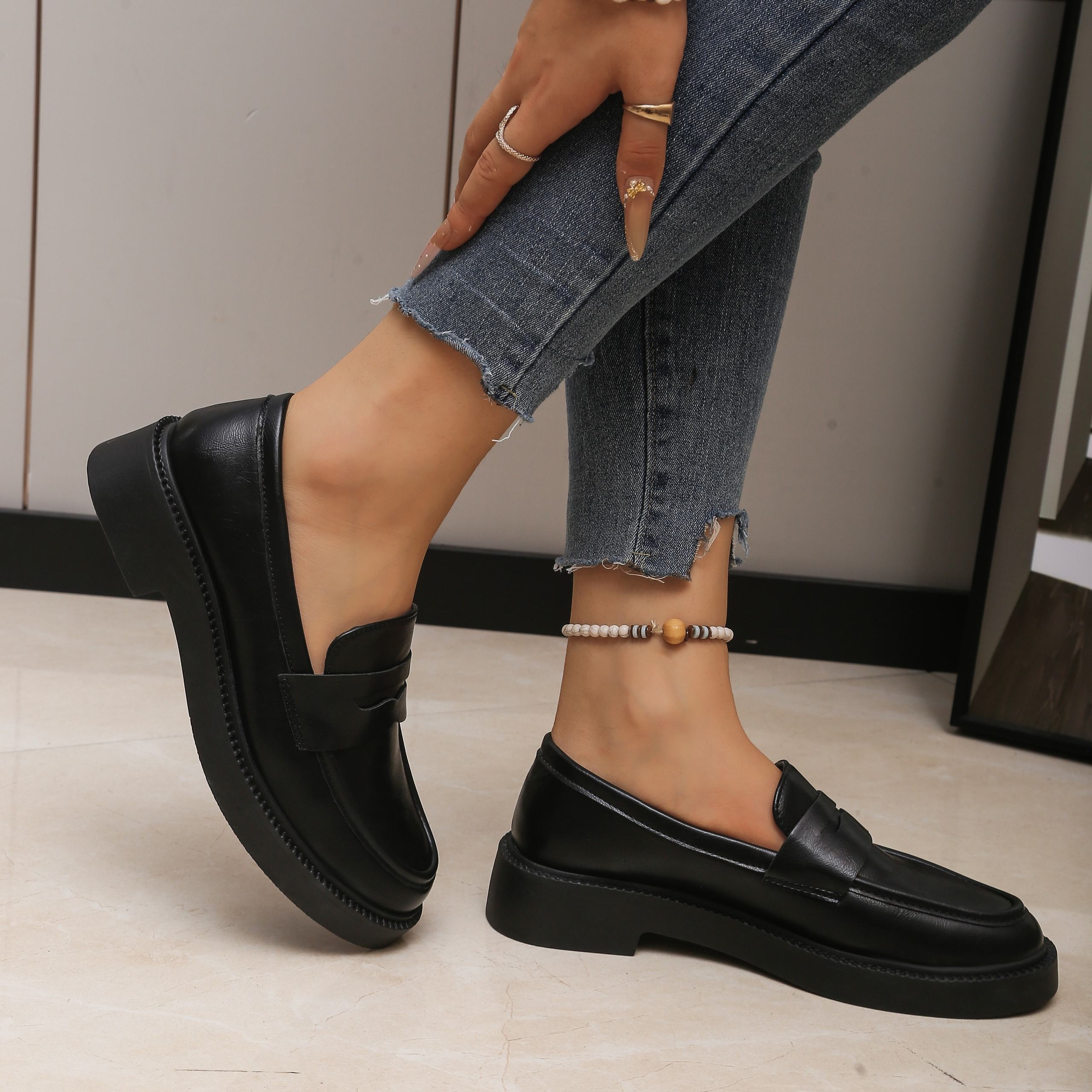 Mocassins à semelle épaisse