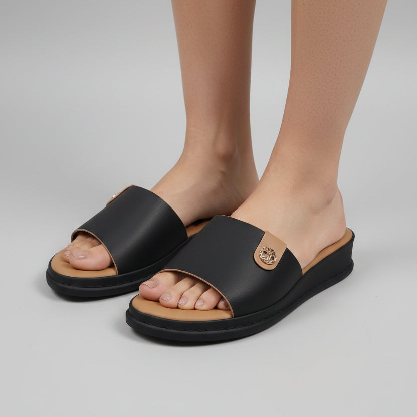 Mules Confortables à Semelle Compensée