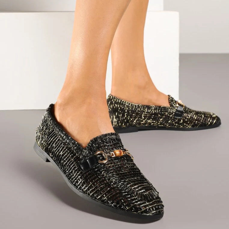 Mocassins ajourés à boucle