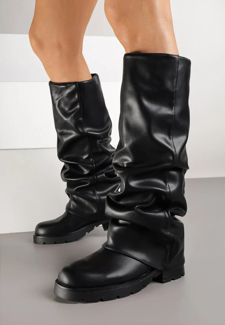 Bottes à volants avec imitation de jambe