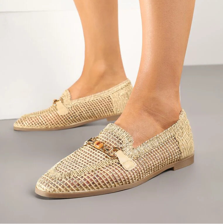 Mocassins ajourés à boucle