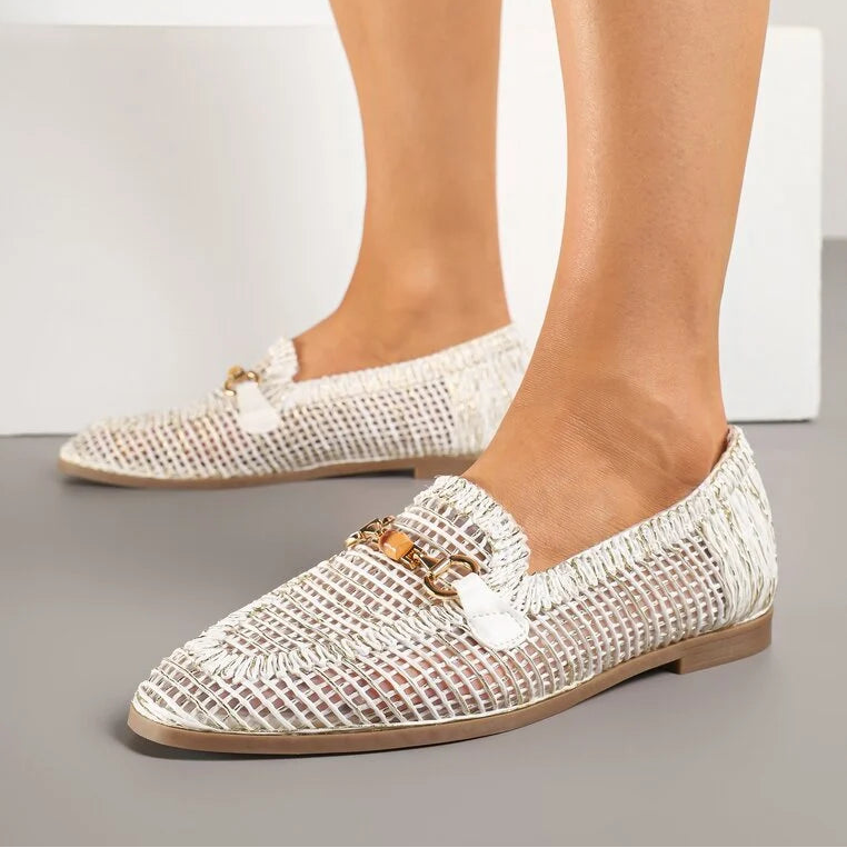 Mocassins ajourés à boucle
