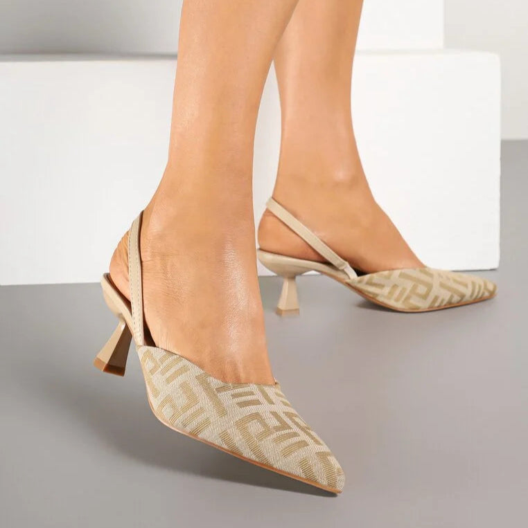 Escarpins Beige Chaussures Bicolores Escarpins Bicolores à Talons