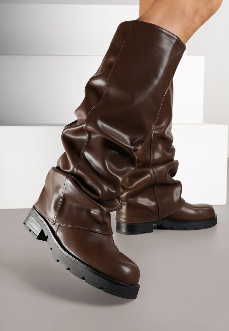 Bottes à volants avec imitation de jambe