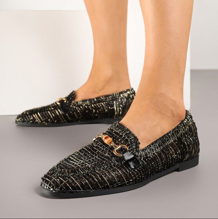 Mocassins ajourés à boucle