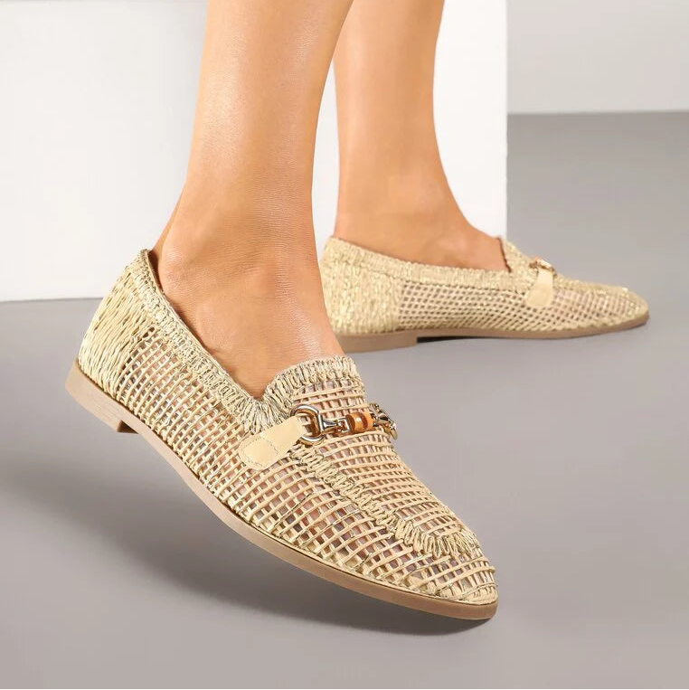 Mocassins ajourés à boucle