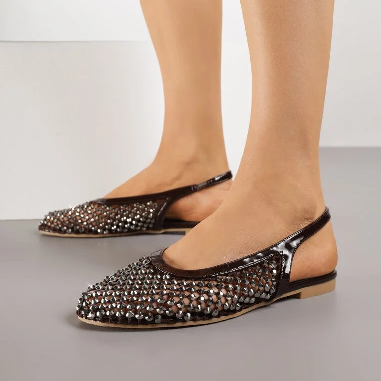 Ballerines ornées de zircons