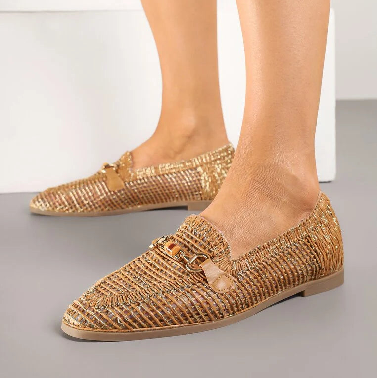 Mocassins ajourés à boucle