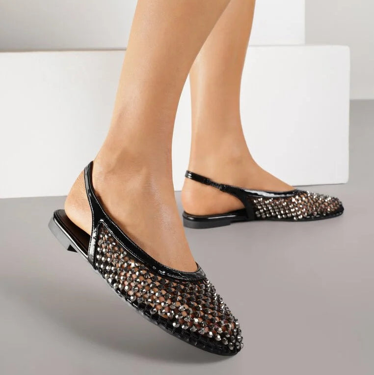 Ballerines ornées de zircons