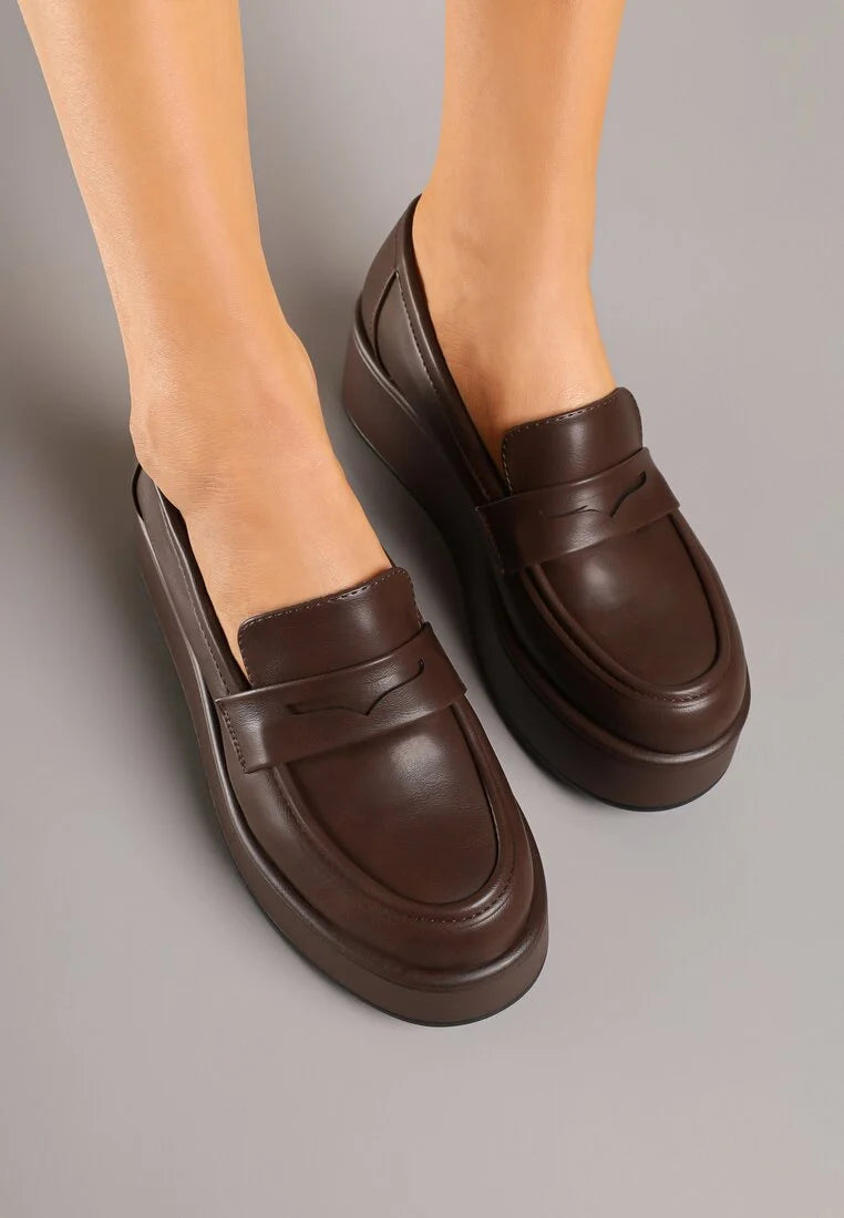 Mocassins à plateforme avec bride décorative