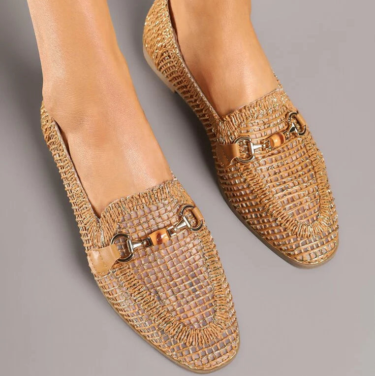 Mocassins ajourés à boucle