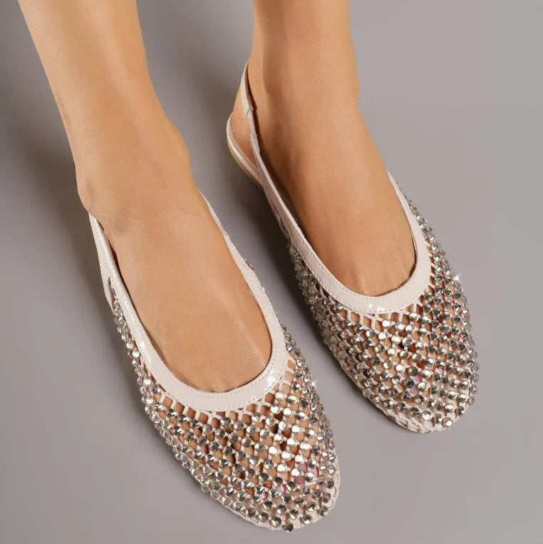 Ballerines ornées de zircons