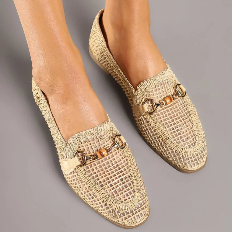 Mocassins ajourés à boucle