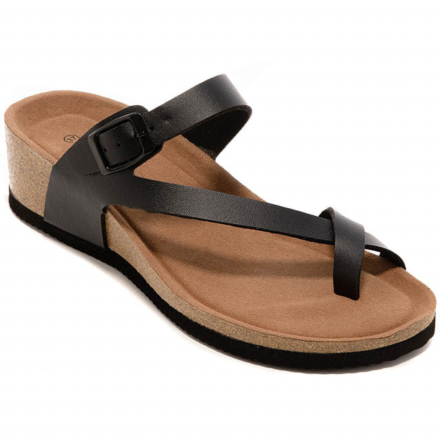 Sandale Compensée à Entre-doigt - Élégance et Confort Naturel