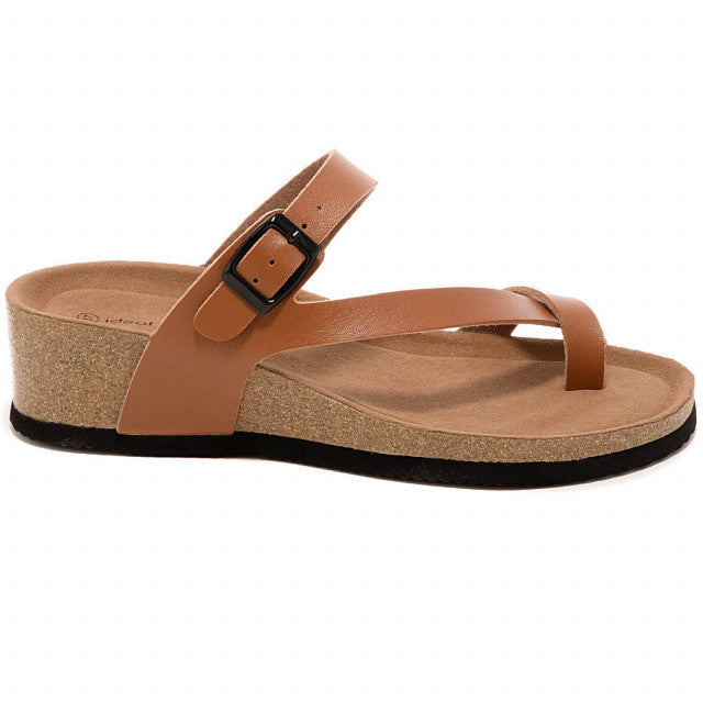 Sandale Compensée à Entre-doigt - Élégance et Confort Naturel