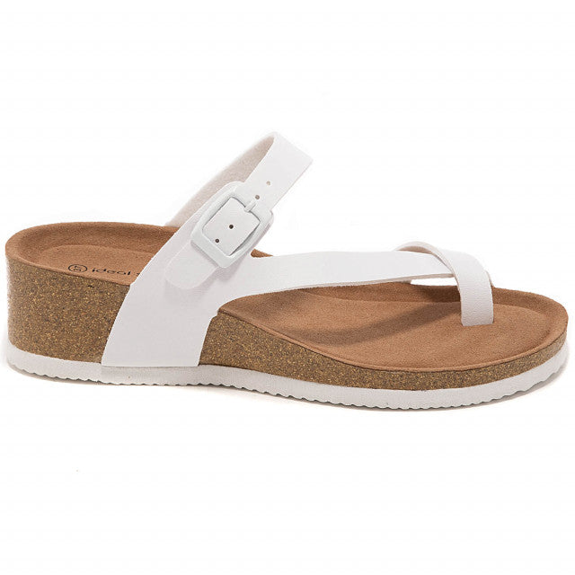 Sandale Compensée à Entre-doigt - Élégance et Confort Naturel