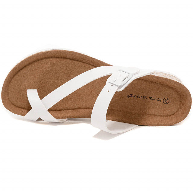 Sandale Compensée à Entre-doigt - Élégance et Confort Naturel