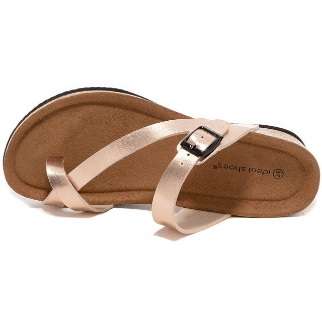 Sandale Compensée à Entre-doigt - Élégance et Confort Naturel