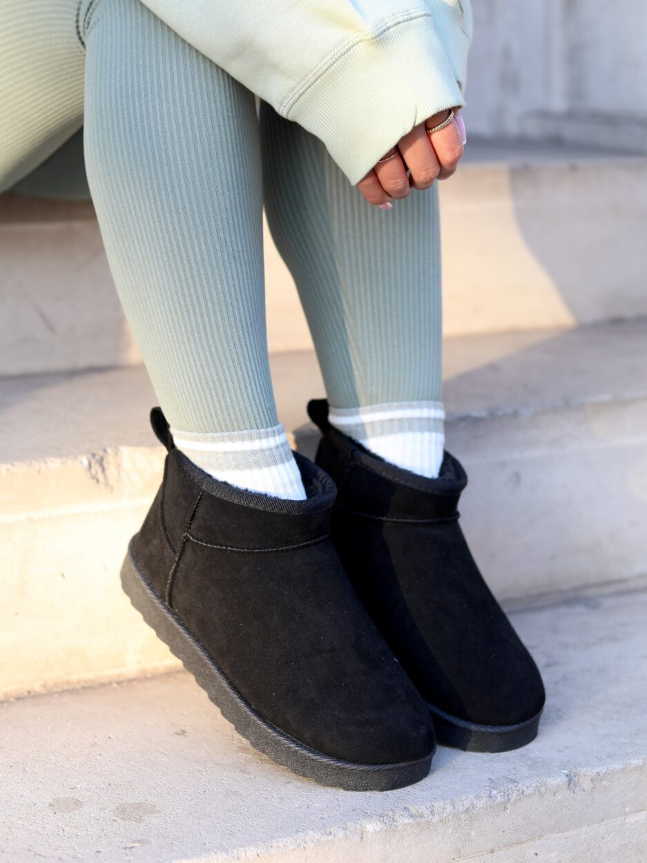 Bottines fourrées en suédine