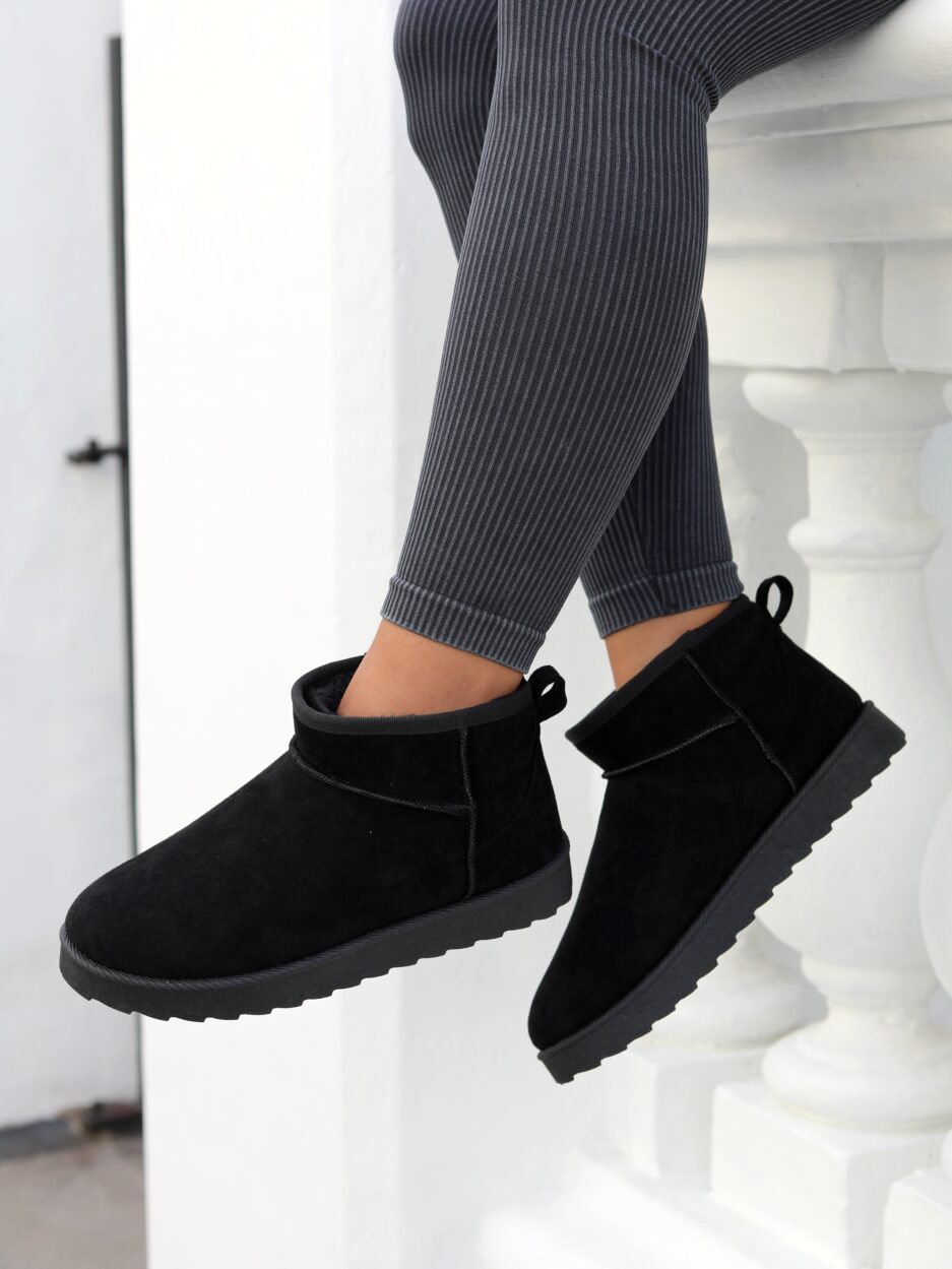 Bottines fourrées en suédine