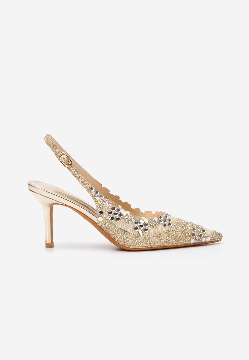 Escarpin à bride arrière ornées de strass