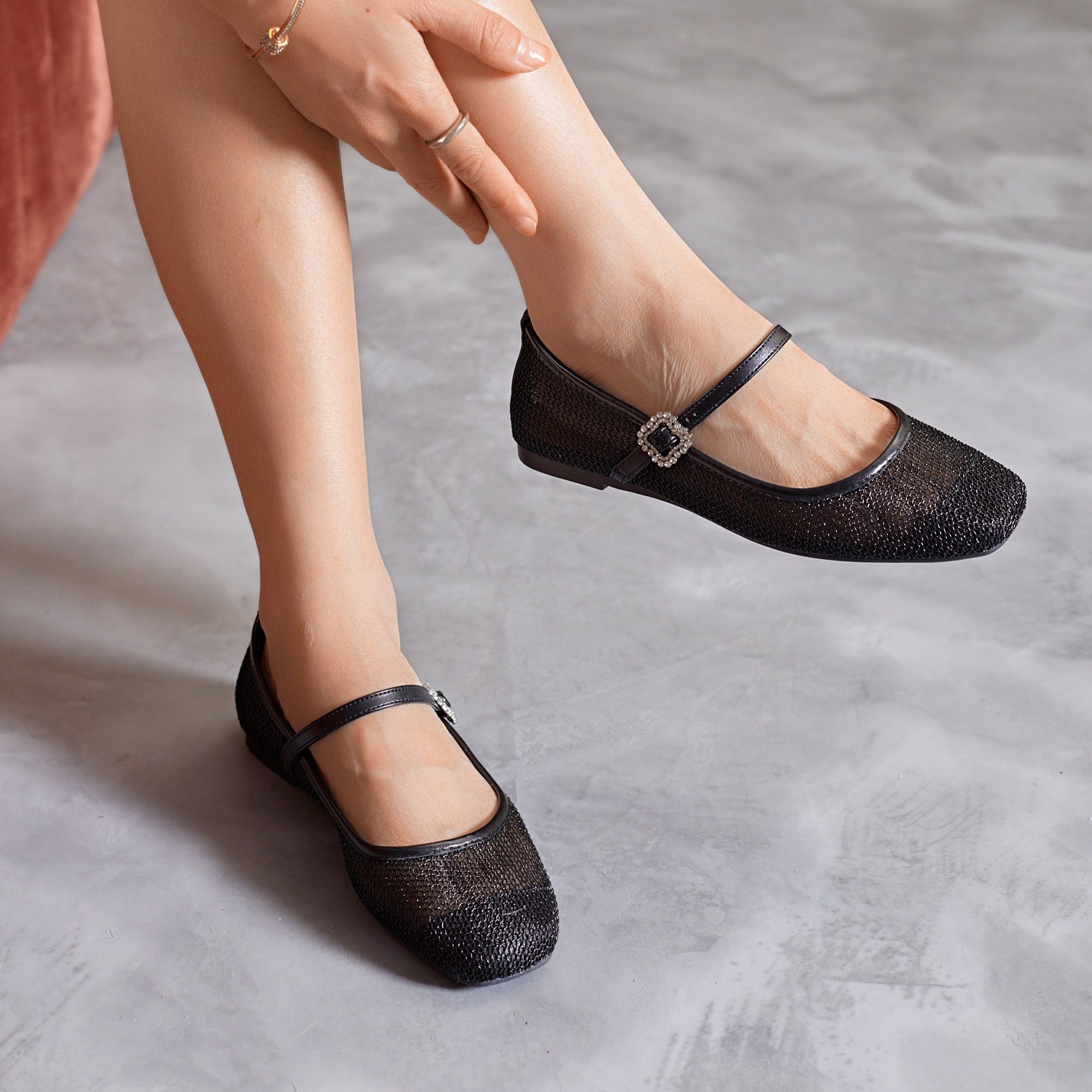 Ballerines confortables en maille pour femme