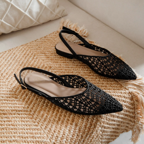 Ballerine slingback à bout pointu