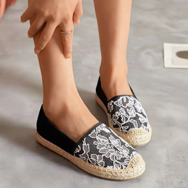 Espadrilles en dentelle