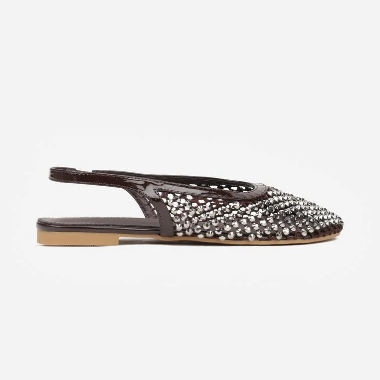 Ballerines ornées de zircons