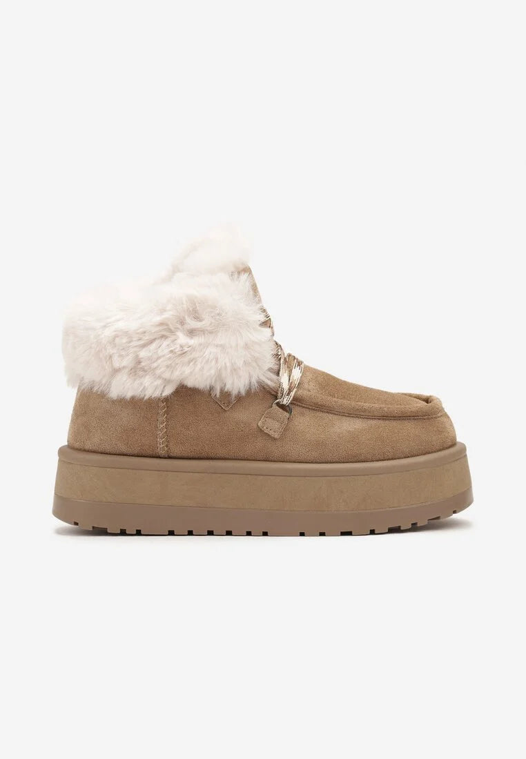UGG à plateforme avec fourrure