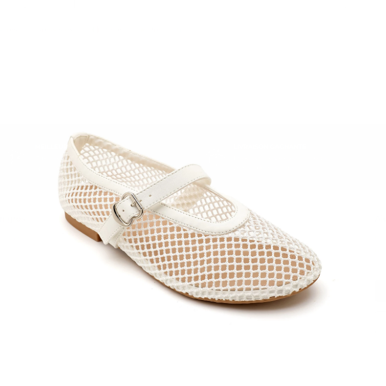 Ballerines en résille avec bride