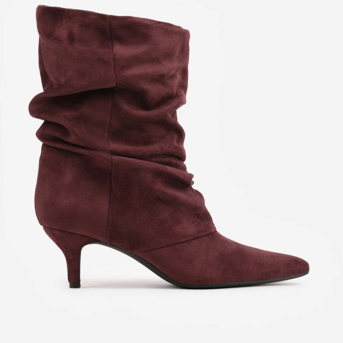 Demi-boots à talons aiguilles et tige froncée