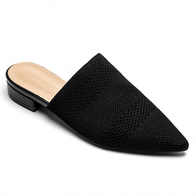 Babouche Pointue en Maille Tricotée