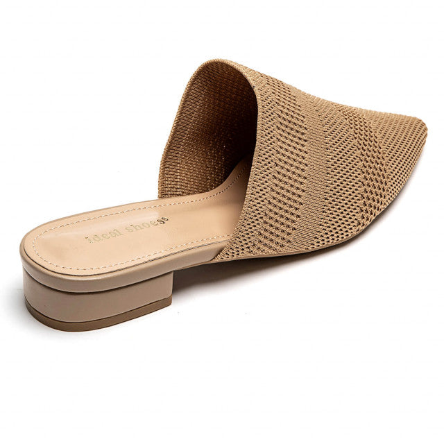 Babouche Pointue en Maille Tricotée