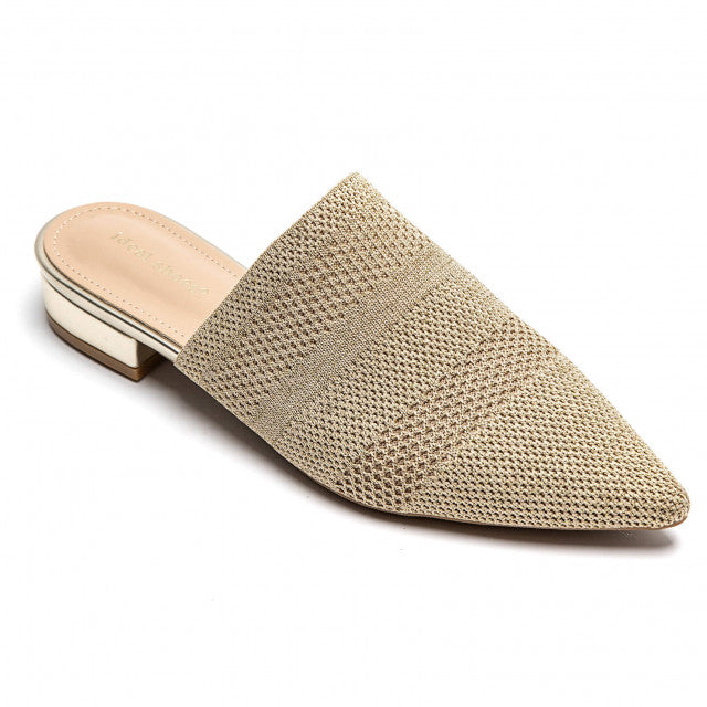 Babouche Pointue en Maille Tricotée