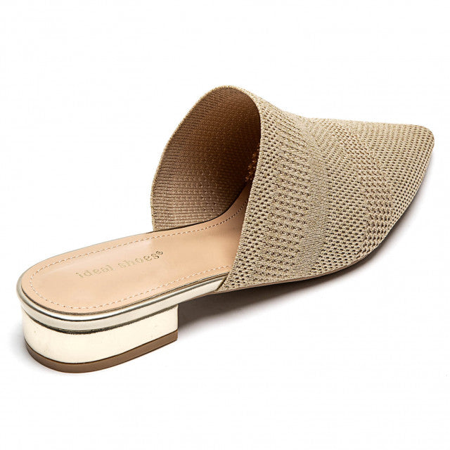 Babouche Pointue en Maille Tricotée