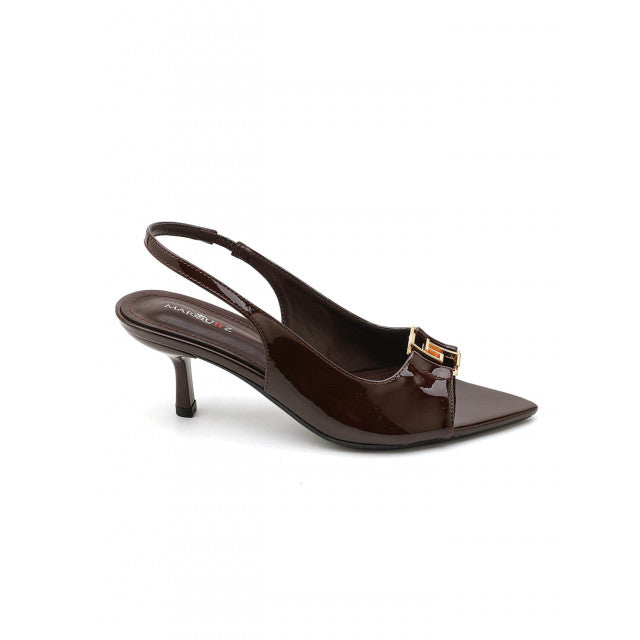 Escarpins Slingback à Bout Pointu – Élégance Vernie