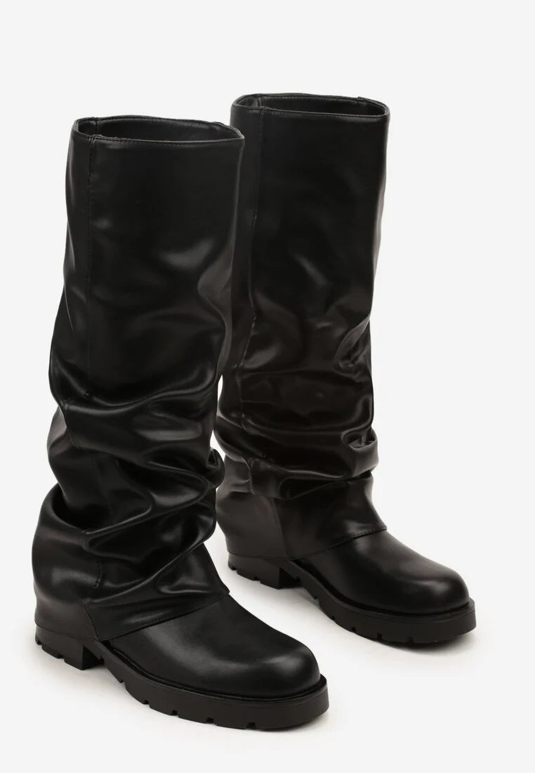 Bottes à volants avec imitation de jambe