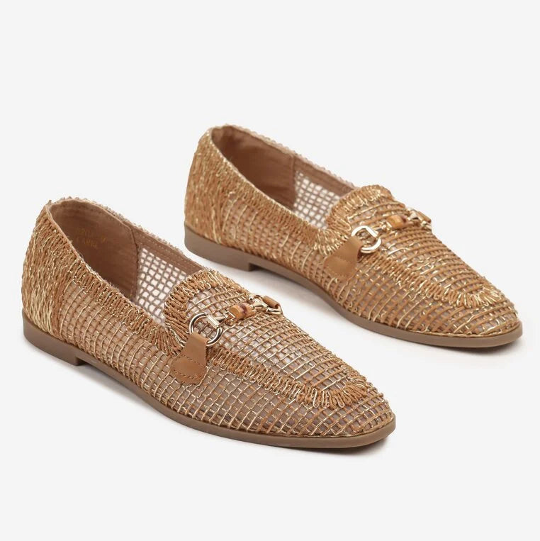 Mocassins ajourés à boucle