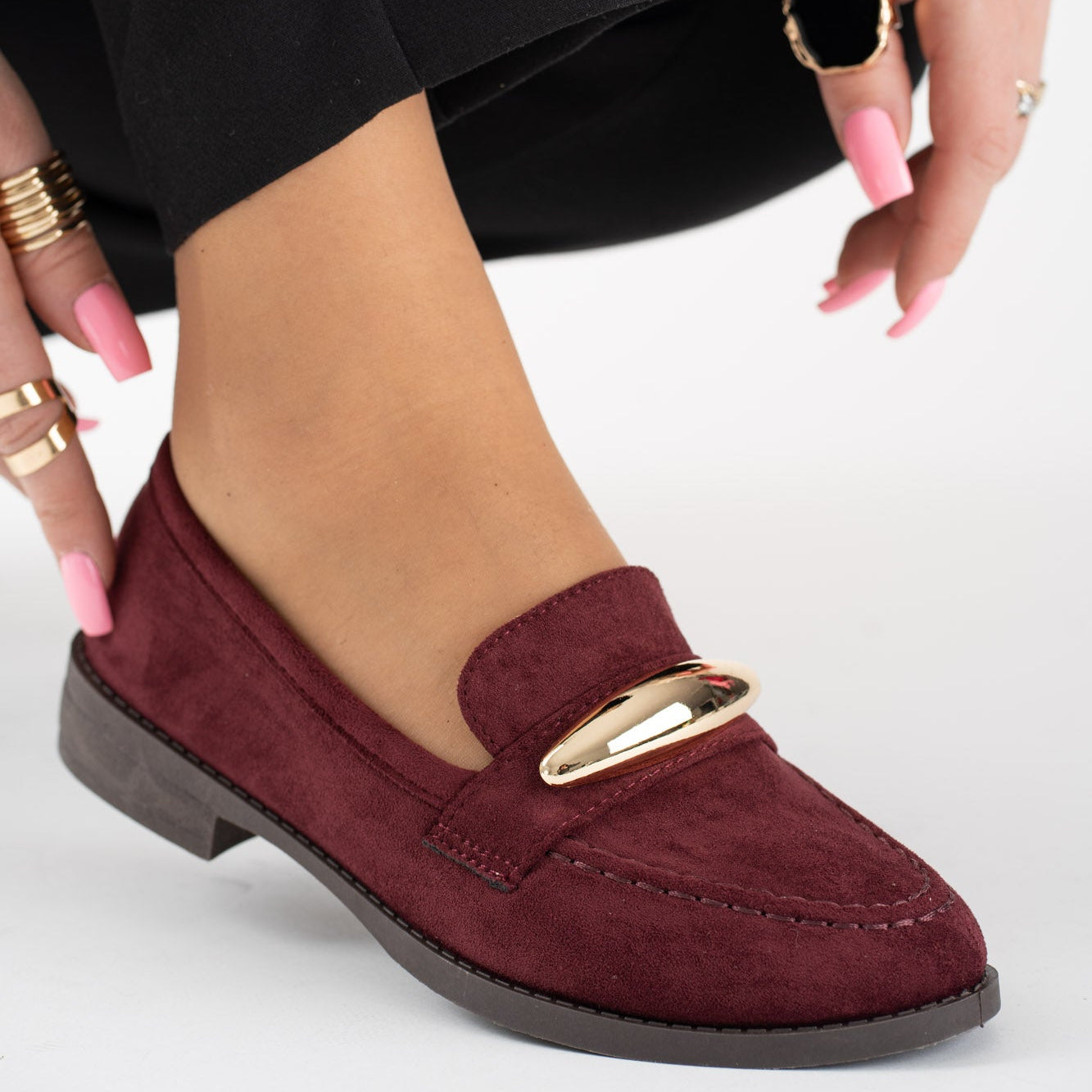 Mocassins avec accessoires doré