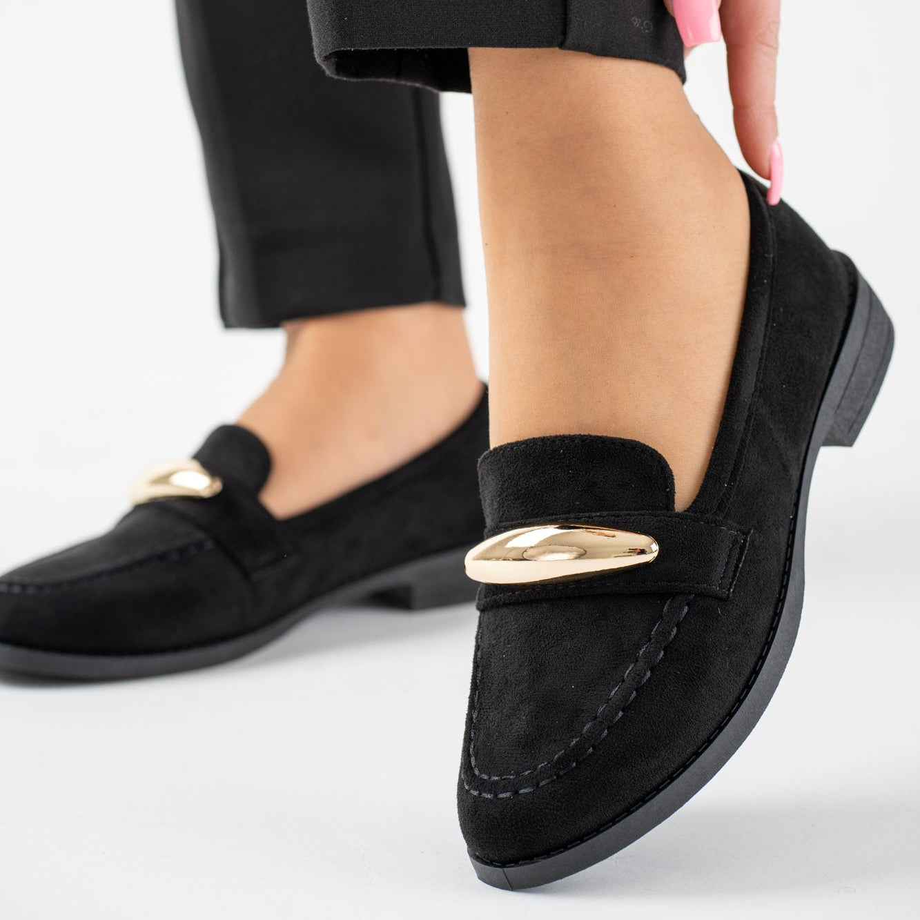 Mocassins avec accessoires doré