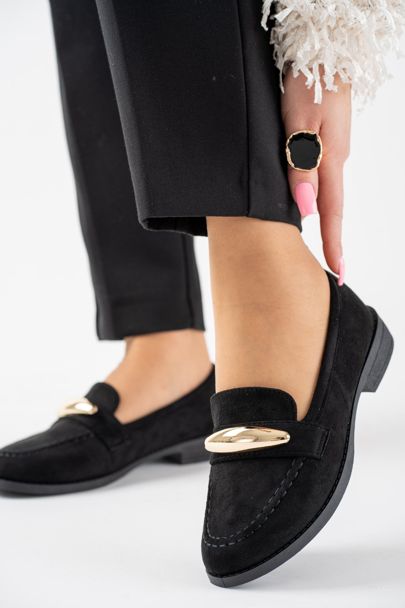 Mocassins avec accessoires doré