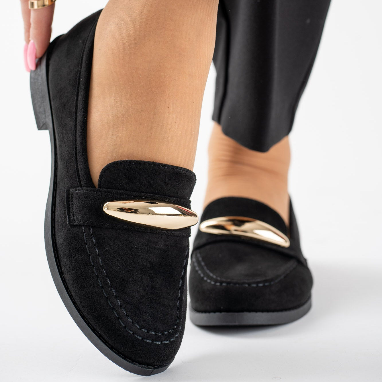 Mocassins avec accessoires doré