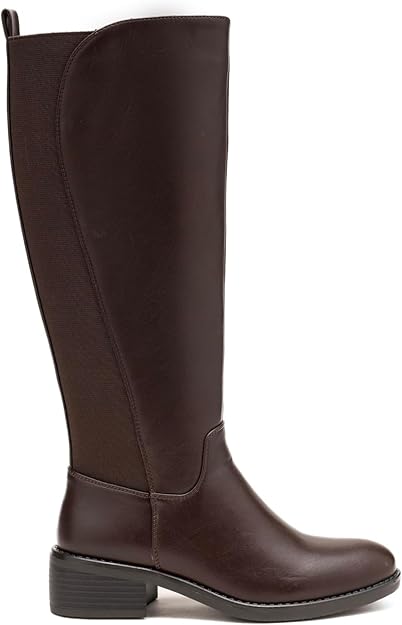Bottes Femme Mollet Large en Similicuir