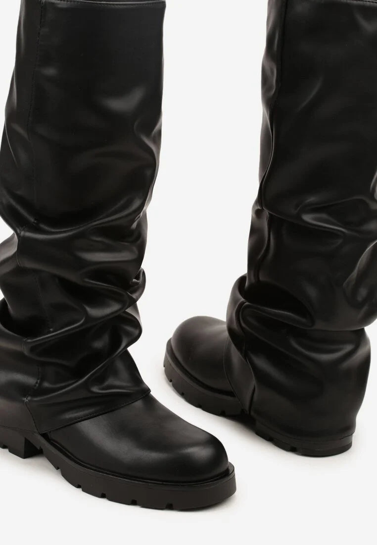 Bottes à volants avec imitation de jambe