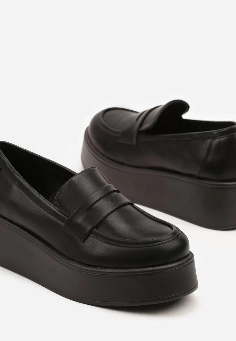 Mocassins à plateforme avec bride décorative