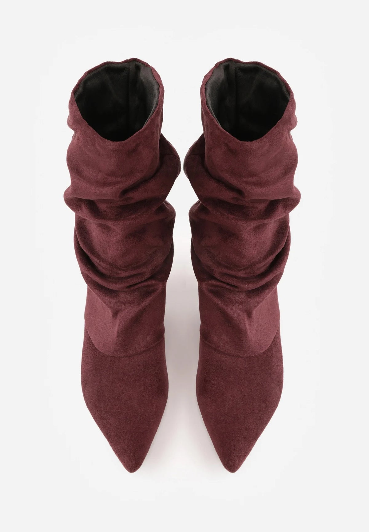 Demi-boots à talons aiguilles et tige froncée