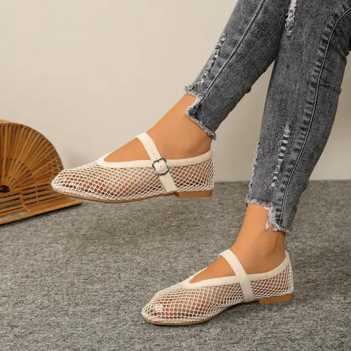 Ballerines Mary Jane en Résille