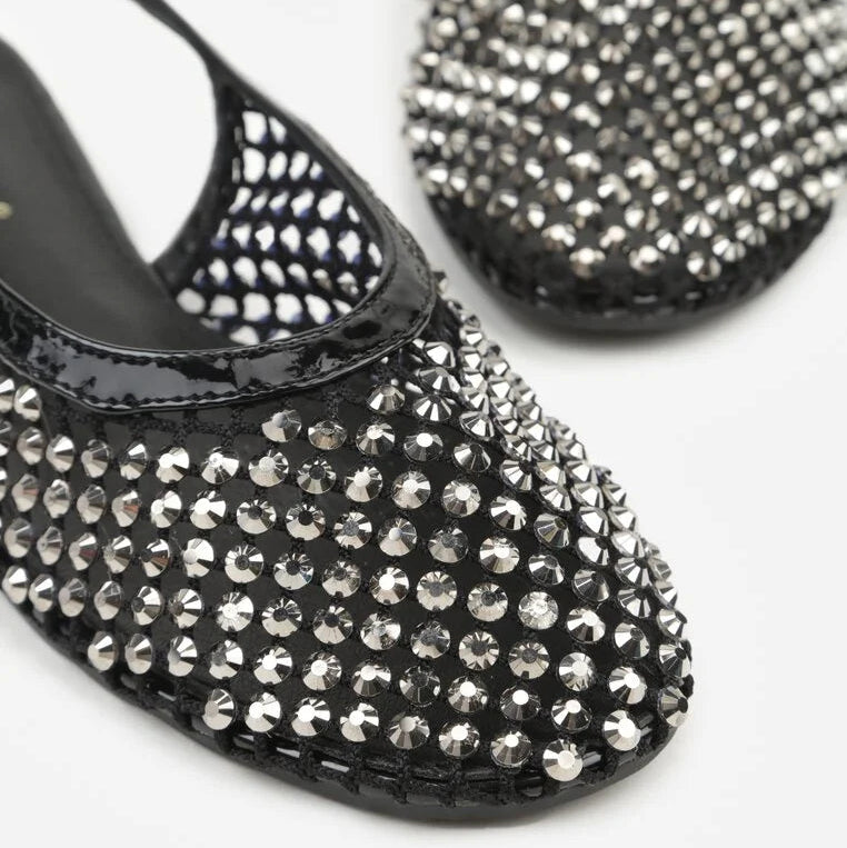 Ballerines ornées de zircons